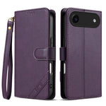 Portafoglio a tre carte AZNS serie A2 con protezione RFID e custodia per telefono in pelle vegana con cinturino., For iPhone Air, For iPhone 16 Pro Max, For iPhone 16 Pro, For iPhone 16 Plus