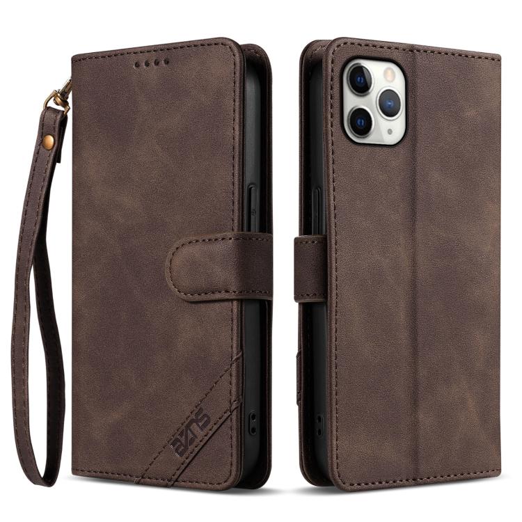 Portafoglio a tre carte AZNS serie A2 con protezione RFID e custodia per telefono in pelle vegana con cinturino., For iPhone 11, For iPhone 11 Pro