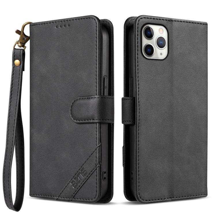 Portafoglio a tre carte AZNS serie A2 con protezione RFID e custodia per telefono in pelle vegana con cinturino., For iPhone 11, For iPhone 11 Pro