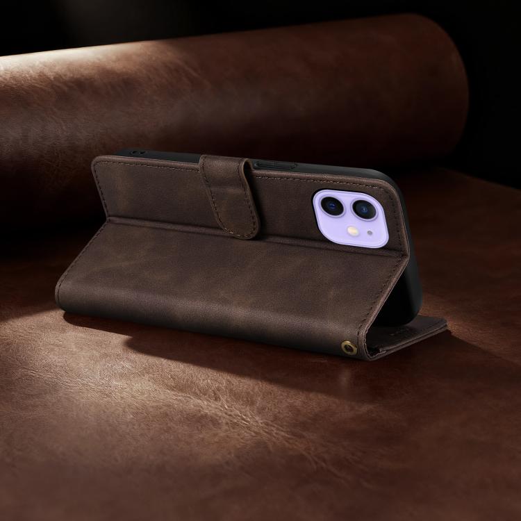 Portafoglio a tre carte AZNS serie A2 con protezione RFID e custodia per telefono in pelle vegana con cinturino., For iPhone 12, For iPhone 12 Pro Max, For iPhone 12 Pro, For iPhone 11 Pro Max