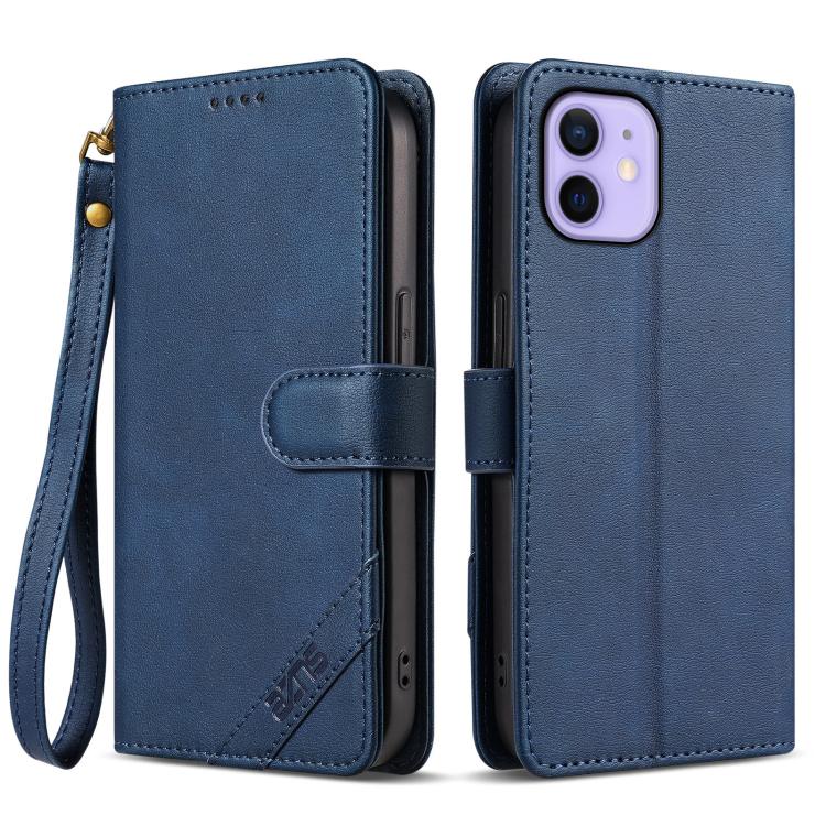Portafoglio a tre carte AZNS serie A2 con protezione RFID e custodia per telefono in pelle vegana con cinturino., For iPhone 12, For iPhone 12 Pro Max, For iPhone 12 Pro, For iPhone 11 Pro Max