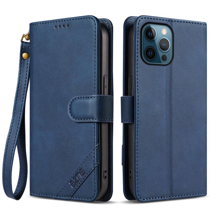Portafoglio a tre carte AZNS serie A2 con protezione RFID e custodia per telefono in pelle vegana con cinturino., For iPhone 11, For iPhone 11 Pro