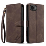 Portafoglio a tre carte AZNS serie A2 con protezione RFID e custodia per telefono in pelle vegana con cinturino., For iPhone 17e / 16e, For iPhone 17 Pro Max, For iPhone 17 Pro, For iPhone 17