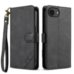 Portafoglio a tre carte AZNS serie A2 con protezione RFID e custodia per telefono in pelle vegana con cinturino., For iPhone 17e / 16e, For iPhone 17 Pro Max, For iPhone 17 Pro, For iPhone 17