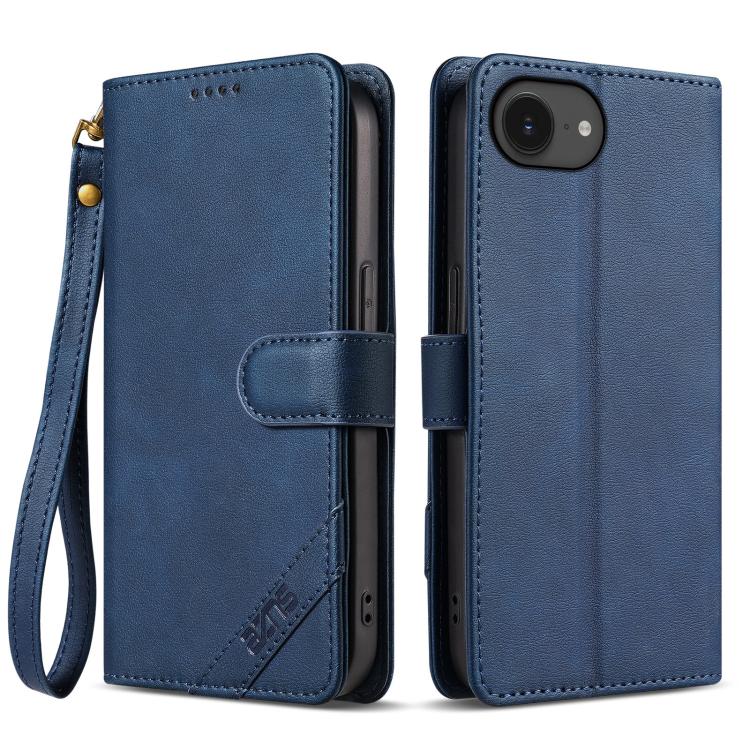 Portafoglio a tre carte AZNS serie A2 con protezione RFID e custodia per telefono in pelle vegana con cinturino., For iPhone 17e / 16e, For iPhone 17 Pro Max, For iPhone 17 Pro, For iPhone 17