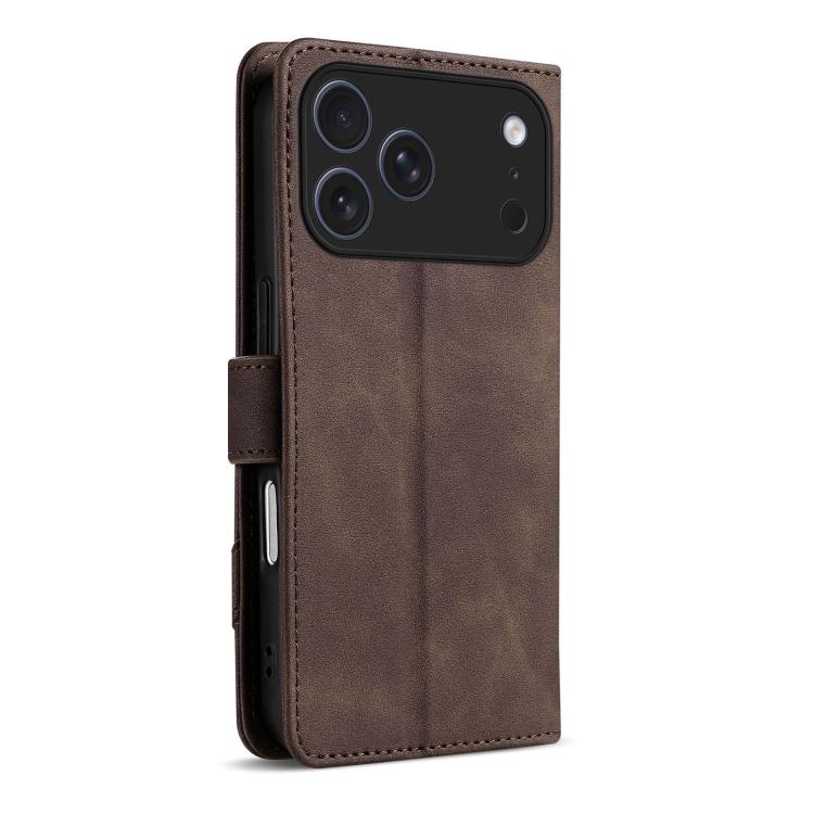 Portafoglio a tre carte AZNS serie A2 con protezione RFID e custodia per telefono in pelle vegana con cinturino., For iPhone 17e / 16e, For iPhone 17 Pro Max, For iPhone 17 Pro, For iPhone 17