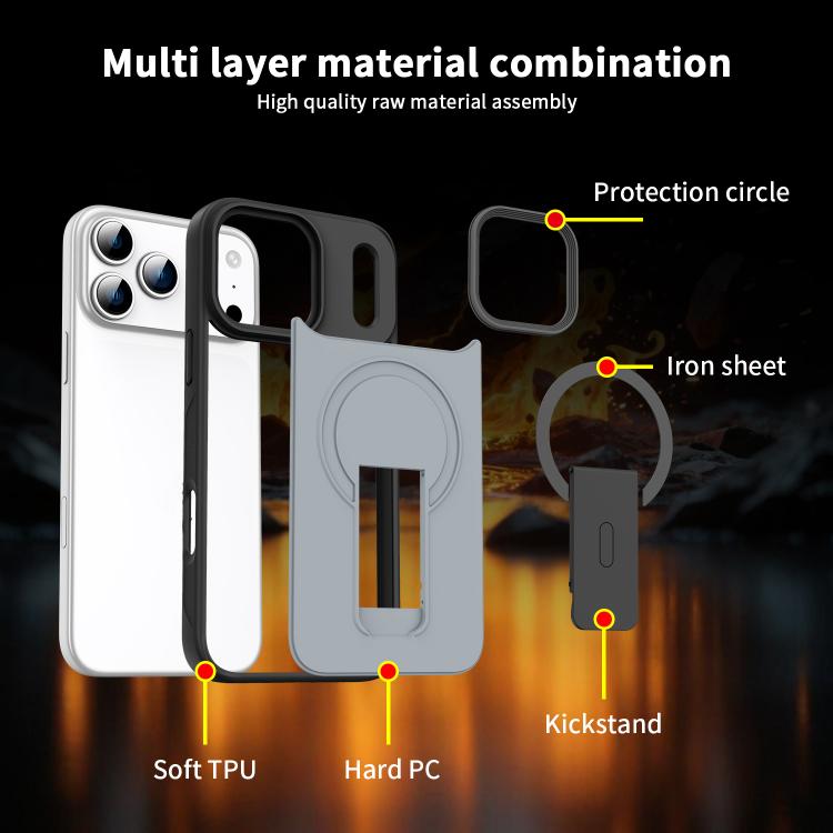 Custodia per telefono Skin Feel con supporto invisibile e MagSafe, For iPhone 16e / 17e, For iPhone 17 Pro Max, For iPhone 17 Pro, For iPhone 17