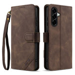 Portafoglio a tre carte AZNS serie A2 con protezione RFID e custodia per telefono in pelle vegana con cinturino., For Samsung Galaxy A36 5G, For Galaxy A16 5G / A16 4G, For Galaxy A15 5G / A15 4G, For Samsung Galaxy A55 5G
