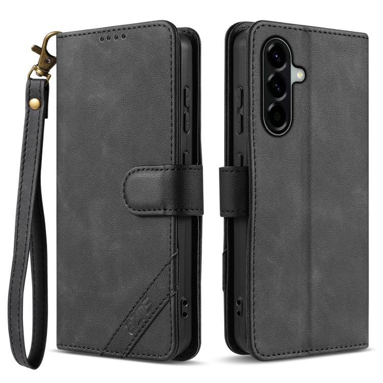 Portafoglio a tre carte AZNS serie A2 con protezione RFID e custodia per telefono in pelle vegana con cinturino., For Samsung Galaxy A36 5G, For Galaxy A16 5G / A16 4G, For Galaxy A15 5G / A15 4G, For Samsung Galaxy A55 5G