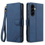 Portafoglio a tre carte AZNS serie A2 con protezione RFID e custodia per telefono in pelle vegana con cinturino., For Galaxy A07 5G / A08 5G, For Galaxy A17 5G / A18 5G, For Samsung Galaxy A57 5G, For Samsung Galaxy A37 5G