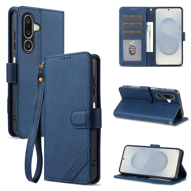 Portafoglio a tre carte AZNS serie A2 con protezione RFID e custodia per telefono in pelle vegana con cinturino., For Galaxy A27 5G, For Galaxy A06 5G, For Samsung Galaxy A56 5G, For Galaxy A26 5G