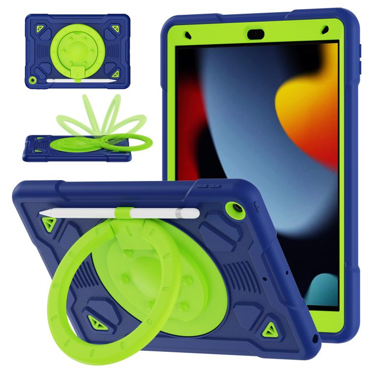 Custodia in silicone idrorepellente per PC/tablet con anello porta-pianeti spaziali e tracolla., For iPad 10.2 2021 / 2020 / 2019