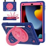 Custodia in silicone idrorepellente per PC/tablet con anello porta-pianeti spaziali e tracolla., For iPad 10.2 2021 / 2020 / 2019