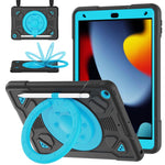Custodia in silicone idrorepellente per PC/tablet con anello porta-pianeti spaziali e tracolla., For iPad 10.2 2021 / 2020 / 2019