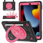 Custodia in silicone idrorepellente per PC/tablet con anello porta-pianeti spaziali e tracolla., For iPad 10.2 2021 / 2020 / 2019
