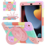 Custodia in silicone idrorepellente per PC/tablet con anello porta-pianeti spaziali e tracolla., For iPad 10.2 2021 / 2020 / 2019