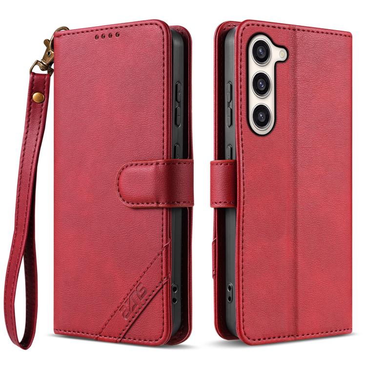 Portafoglio a tre carte AZNS serie A2 con protezione RFID e custodia per telefono in pelle vegana con cinturino., For Samsung Galaxy S24 5G, For Samsung Galaxy S23 FE 5G, For Samsung Galaxy S23 Ultra 5G, For Samsung Galaxy S23+ 5G