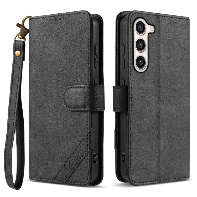 Portafoglio a tre carte AZNS serie A2 con protezione RFID e custodia per telefono in pelle vegana con cinturino., For Samsung Galaxy S24 5G, For Samsung Galaxy S23 FE 5G, For Samsung Galaxy S23 Ultra 5G, For Samsung Galaxy S23+ 5G