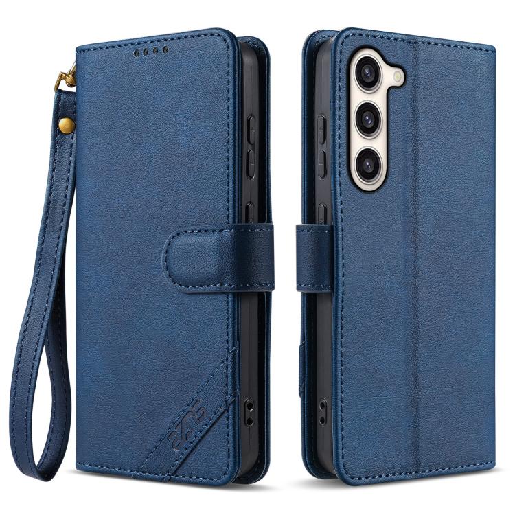 Portafoglio a tre carte AZNS serie A2 con protezione RFID e custodia per telefono in pelle vegana con cinturino., For Samsung Galaxy S24 5G, For Samsung Galaxy S23 FE 5G, For Samsung Galaxy S23 Ultra 5G, For Samsung Galaxy S23+ 5G