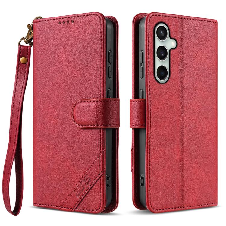 Portafoglio a tre carte AZNS serie A2 con protezione RFID e custodia per telefono in pelle vegana con cinturino., For Samsung Galaxy S25 Ultra 5G, For Samsung Galaxy S24 FE 5G, For Samsung Galaxy S24 Ultra 5G, For Samsung Galaxy S24+ 5G
