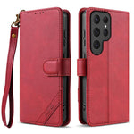 Portafoglio a tre carte AZNS serie A2 con protezione RFID e custodia per telefono in pelle vegana con cinturino., For Samsung Galaxy S24 5G, For Samsung Galaxy S23 FE 5G, For Samsung Galaxy S23 Ultra 5G, For Samsung Galaxy S23+ 5G
