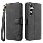 Portafoglio a tre carte AZNS serie A2 con protezione RFID e custodia per telefono in pelle vegana con cinturino., For Samsung Galaxy S25 Ultra 5G, For Samsung Galaxy S24 FE 5G, For Samsung Galaxy S24 Ultra 5G, For Samsung Galaxy S24+ 5G