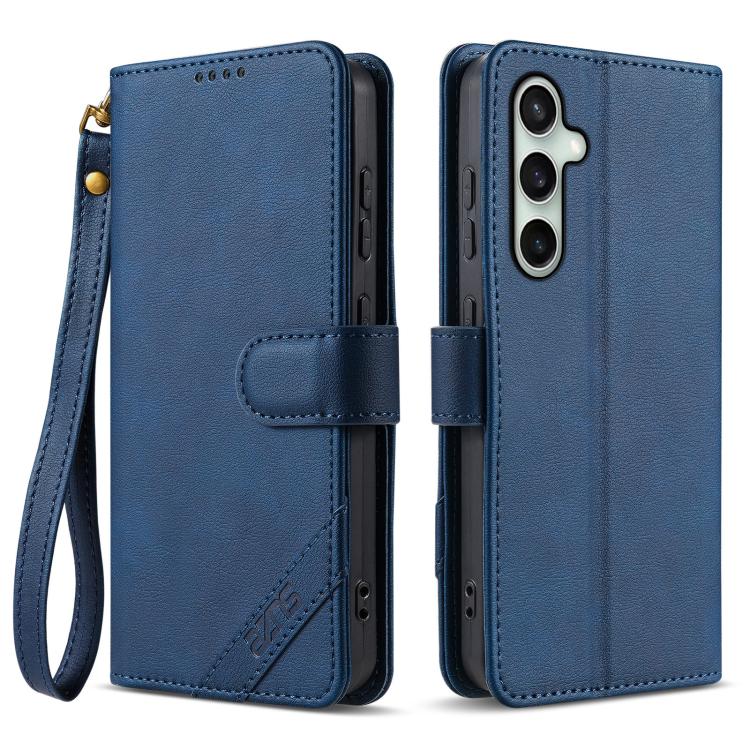 Portafoglio a tre carte AZNS serie A2 con protezione RFID e custodia per telefono in pelle vegana con cinturino., For Samsung Galaxy S25 Ultra 5G, For Samsung Galaxy S24 FE 5G, For Samsung Galaxy S24 Ultra 5G, For Samsung Galaxy S24+ 5G