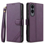 Portafoglio a tre carte AZNS serie A2 con protezione RFID e custodia per telefono in pelle vegana con cinturino., For Samsung Galaxy S25 FE 5G, For Samsung Galaxy S25 Edge 5G, For Samsung Galaxy S25 5G, For Samsung Galaxy S25+ 5G
