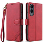 Portafoglio a tre carte AZNS serie A2 con protezione RFID e custodia per telefono in pelle vegana con cinturino., For Samsung Galaxy S25 FE 5G, For Samsung Galaxy S25 Edge 5G, For Samsung Galaxy S25 5G, For Samsung Galaxy S25+ 5G
