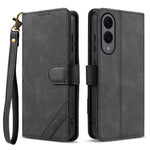 Portafoglio a tre carte AZNS serie A2 con protezione RFID e custodia per telefono in pelle vegana con cinturino., For Samsung Galaxy S25 FE 5G, For Samsung Galaxy S25 Edge 5G, For Samsung Galaxy S25 5G, For Samsung Galaxy S25+ 5G