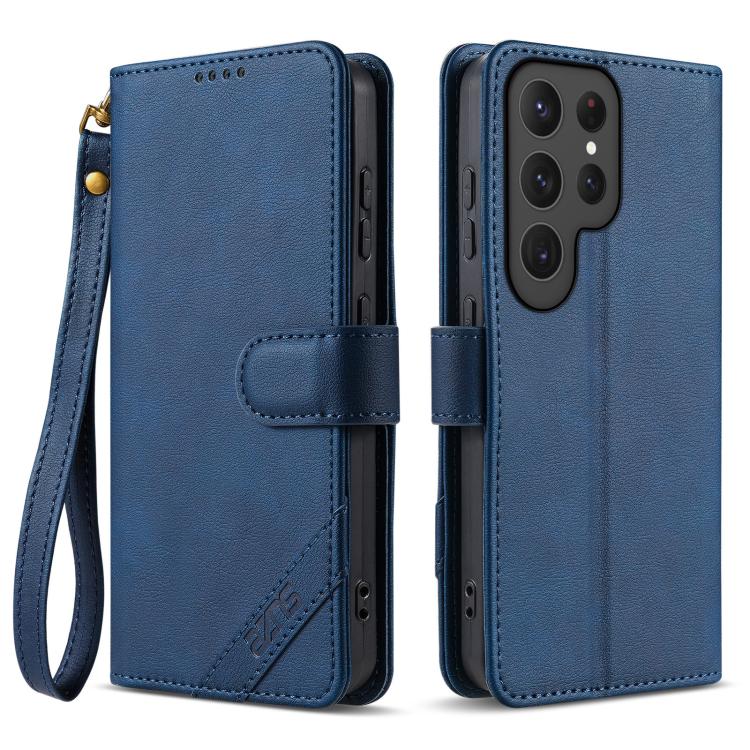 Portafoglio a tre carte AZNS serie A2 con protezione RFID e custodia per telefono in pelle vegana con cinturino., For Samsung Galaxy S25 Ultra 5G, For Samsung Galaxy S24 FE 5G, For Samsung Galaxy S24 Ultra 5G, For Samsung Galaxy S24+ 5G
