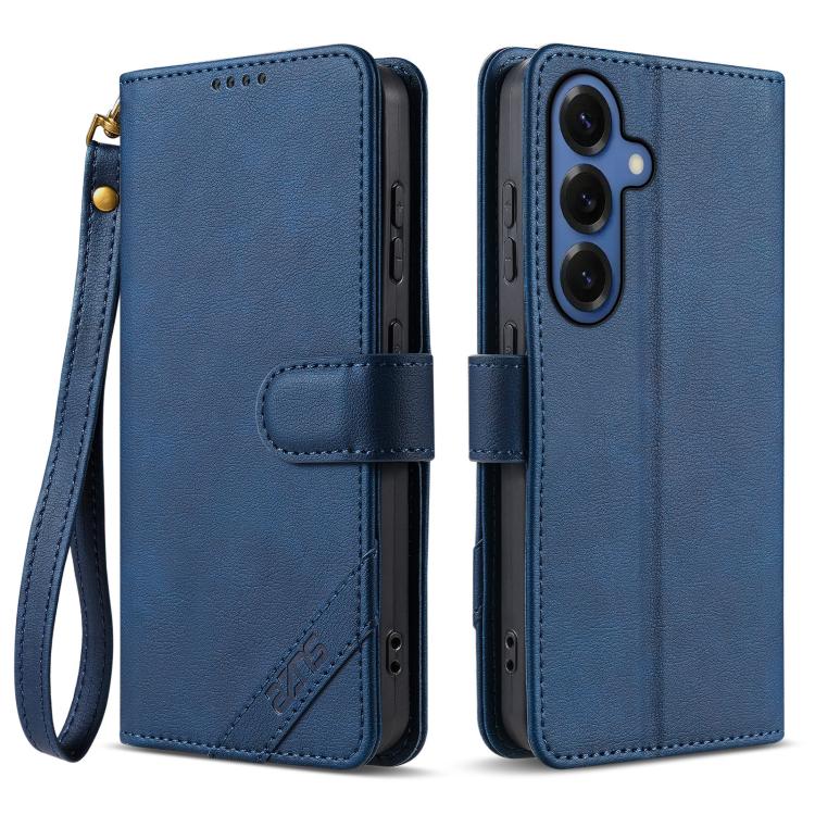 Portafoglio a tre carte AZNS serie A2 con protezione RFID e custodia per telefono in pelle vegana con cinturino., For Galaxy S26 FE 5G, For Samsung Galaxy S26+ 5G, For Samsung Galaxy S26 Ultra 5G, For Samsung Galaxy S26 5G