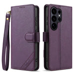 Portafoglio a tre carte AZNS serie A2 con protezione RFID e custodia per telefono in pelle vegana con cinturino., For Galaxy S26 FE 5G, For Samsung Galaxy S26+ 5G, For Samsung Galaxy S26 Ultra 5G, For Samsung Galaxy S26 5G