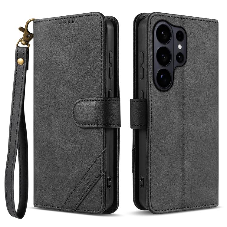 Portafoglio a tre carte AZNS serie A2 con protezione RFID e custodia per telefono in pelle vegana con cinturino., For Galaxy S26 FE 5G, For Samsung Galaxy S26+ 5G, For Samsung Galaxy S26 Ultra 5G, For Samsung Galaxy S26 5G