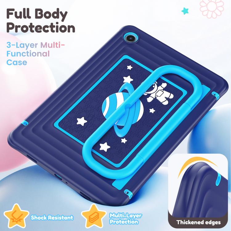 Custodia ibrida in silicone per tablet PC con maniglia e tracolla, For Samsung Galaxy Tab A11+ / A9+