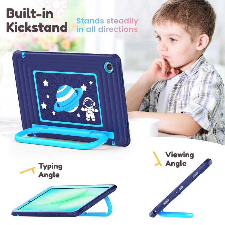 Custodia ibrida in silicone per tablet PC con maniglia e tracolla, For Samsung Galaxy Tab A11+ / A9+