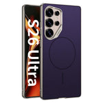 Custodia magnetica GKK con ampio foro per fotocamera, finitura metallizzata effetto pelle vegana., For Samsung Galaxy S26 Ultra 5G, For Samsung Galaxy S25 Ultra 5G, For Samsung Galaxy S24 Ultra 5G