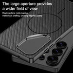 Custodia magnetica GKK con ampio foro per fotocamera, finitura metallizzata effetto pelle vegana., For Samsung Galaxy S26 Ultra 5G, For Samsung Galaxy S25 Ultra 5G, For Samsung Galaxy S24 Ultra 5G