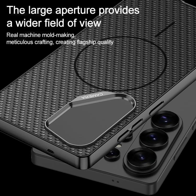 Custodia magnetica GKK con ampio foro per fotocamera, finitura metallizzata effetto pelle vegana., For Samsung Galaxy S26 Ultra 5G, For Samsung Galaxy S25 Ultra 5G, For Samsung Galaxy S24 Ultra 5G