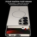Custodia magnetica GKK con ampio foro per fotocamera, finitura metallizzata effetto pelle vegana., For Samsung Galaxy S26 Ultra 5G, For Samsung Galaxy S25 Ultra 5G, For Samsung Galaxy S24 Ultra 5G