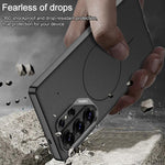 Custodia magnetica GKK con ampio foro per fotocamera, finitura metallizzata effetto pelle vegana., For Samsung Galaxy S26 Ultra 5G, For Samsung Galaxy S25 Ultra 5G, For Samsung Galaxy S24 Ultra 5G