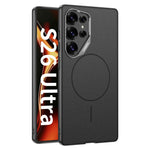 Custodia magnetica GKK con ampio foro per fotocamera, finitura metallizzata effetto pelle vegana., For Samsung Galaxy S26 Ultra 5G, For Samsung Galaxy S25 Ultra 5G, For Samsung Galaxy S24 Ultra 5G