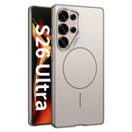 Custodia magnetica GKK con ampio foro per fotocamera, finitura metallizzata effetto pelle vegana., For Samsung Galaxy S26 Ultra 5G, For Samsung Galaxy S25 Ultra 5G, For Samsung Galaxy S24 Ultra 5G