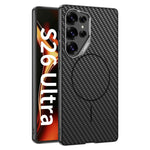Custodia magnetica GKK con ampio foro per fotocamera, finitura metallizzata effetto pelle vegana., For Samsung Galaxy S26 Ultra 5G, For Samsung Galaxy S25 Ultra 5G, For Samsung Galaxy S24 Ultra 5G