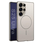 Custodia magnetica GKK con ampio foro per fotocamera, finitura metallizzata effetto pelle vegana., For Samsung Galaxy S26 Ultra 5G, For Samsung Galaxy S25 Ultra 5G, For Samsung Galaxy S24 Ultra 5G