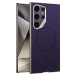 Custodia magnetica GKK con ampio foro per fotocamera, finitura metallizzata effetto pelle vegana., For Samsung Galaxy S26 Ultra 5G, For Samsung Galaxy S25 Ultra 5G, For Samsung Galaxy S24 Ultra 5G