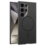 Custodia magnetica GKK con ampio foro per fotocamera, finitura metallizzata effetto pelle vegana., For Samsung Galaxy S26 Ultra 5G, For Samsung Galaxy S25 Ultra 5G, For Samsung Galaxy S24 Ultra 5G