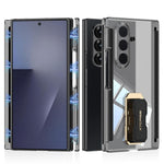 Custodia per telefono pieghevole GKK con doppia cerniera magnetica e copertura completa, con cinturino da polso girevole a tema supercar., For Samsung Galaxy Z TriFold