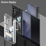 Custodia per telefono pieghevole GKK con doppia cerniera magnetica e copertura completa, con cinturino da polso girevole a tema supercar., For Samsung Galaxy Z TriFold