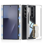 Custodia per telefono pieghevole GKK con doppia cerniera magnetica e copertura completa, con cinturino da polso girevole a tema supercar., For Samsung Galaxy Z TriFold